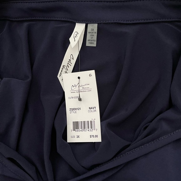 NWT beautiful NY Collection Navy maxi dress 3X plus size. Stretchy. Brand new. - Picture 9 of 10